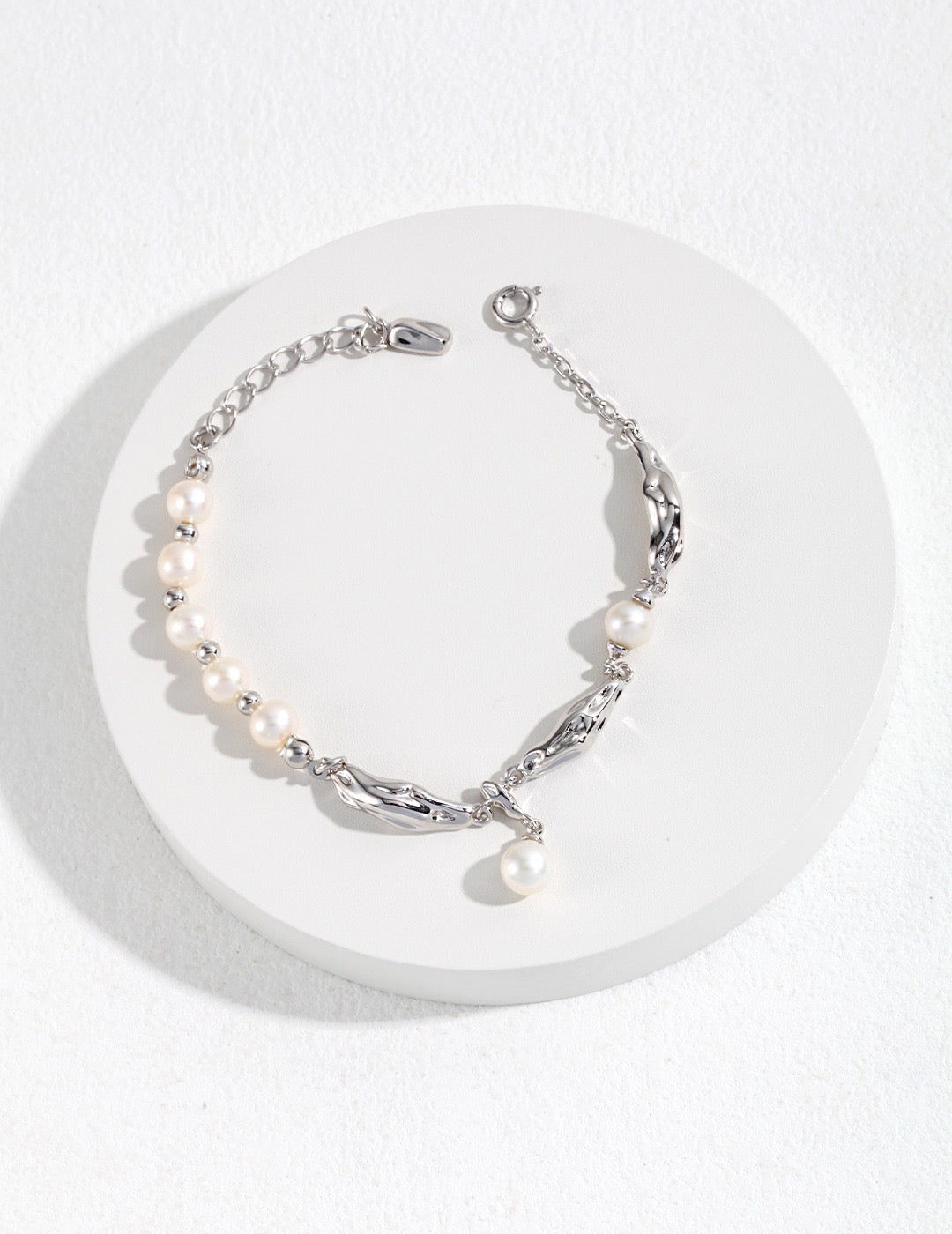 Scarf Design Sterling Silver Pearl Jewelry_Ros'Choice Jewelry