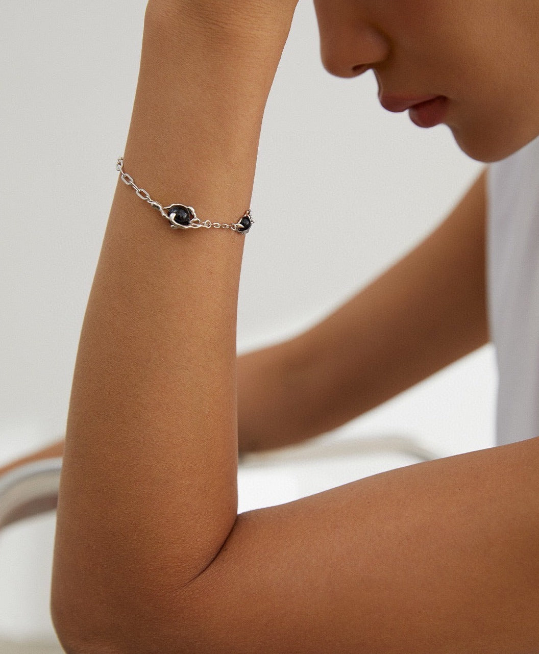 Black Onyx Series - Sterling Silver Bracelet_Ros'Choice Jewelry